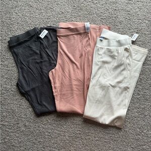 New! Set of 3 flare pants old navy large tall lounge pants cozy pink gray white